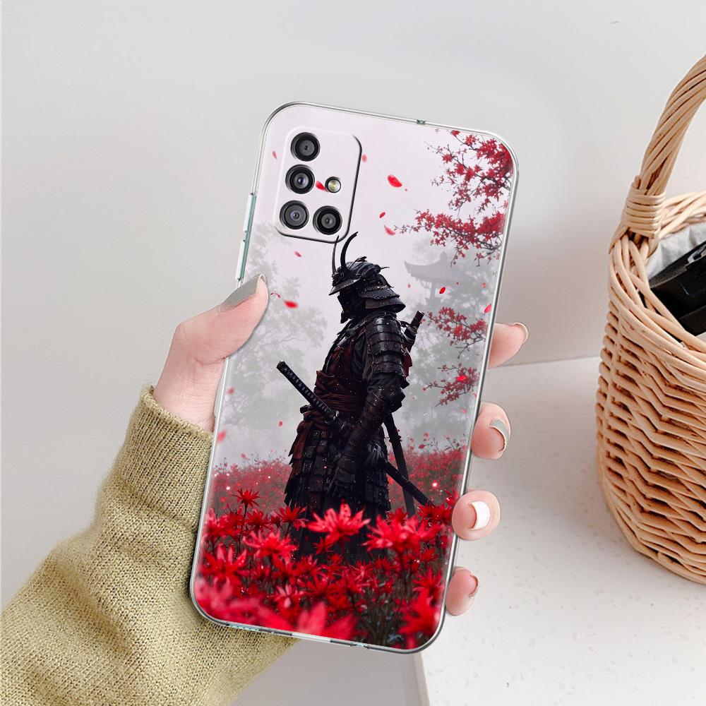 Case For Samsung A15 A13 A35 A55 A51 A71 A41 A31 A21S A03S A05 A17 A23 A25 A33 A53 A73 5G A07 4G Cover Japanese Bushido Samurai