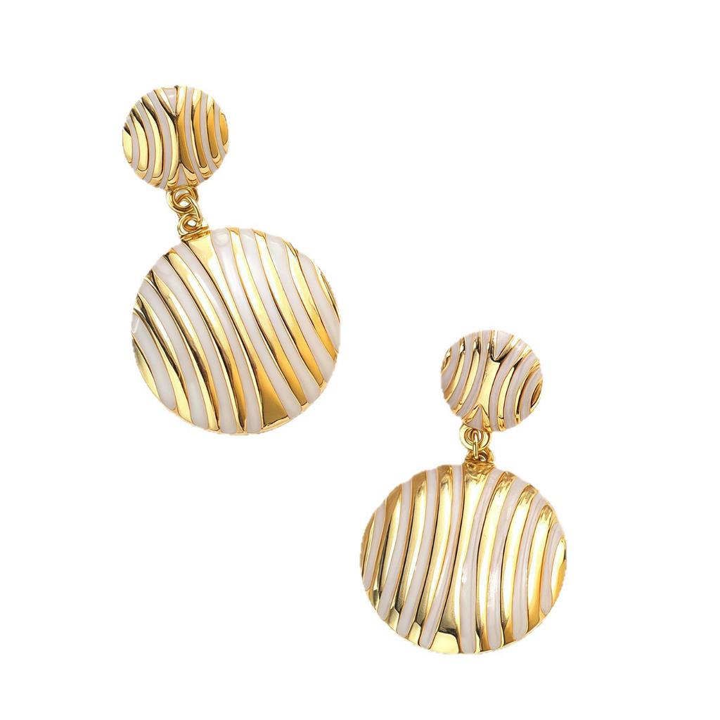 Retro Niche Design Spliced Texture Stud Earrings