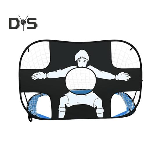 

Футбольные ворота 2 в 1, складная стойка для футбольного тенниса, портативные, легко собираемые футбольные ворота для детей, тренировки и веселья синий