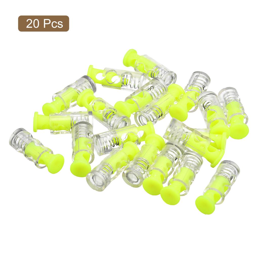 20pcs Plastic Spring Cord Lock Clamp Toggle Clip Stopper Toggle Clip Rope Clamp Buckle For Drawstring Bag Hat Clothes Shoelace