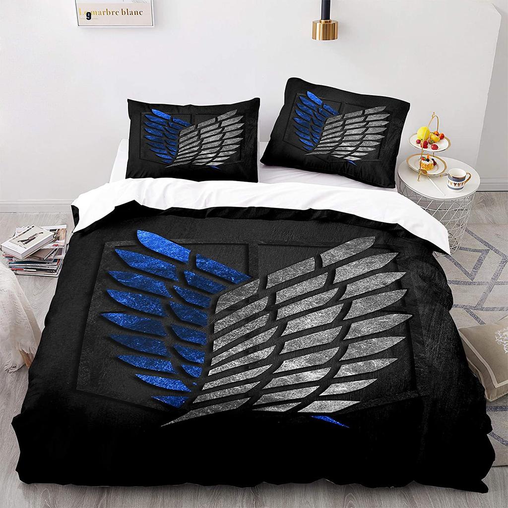 Scouting Legion 3D Printed Bedding Set Attack on Titan  Anime Duvet Cover Pillowcases for Girl Boy Christmas Birthday Gift