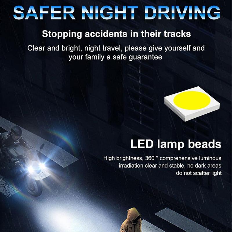 2x BA20D H6 Motorradscheinwerferlampe 12V Hi/Low Beam Lampe Weiße Glühbirne