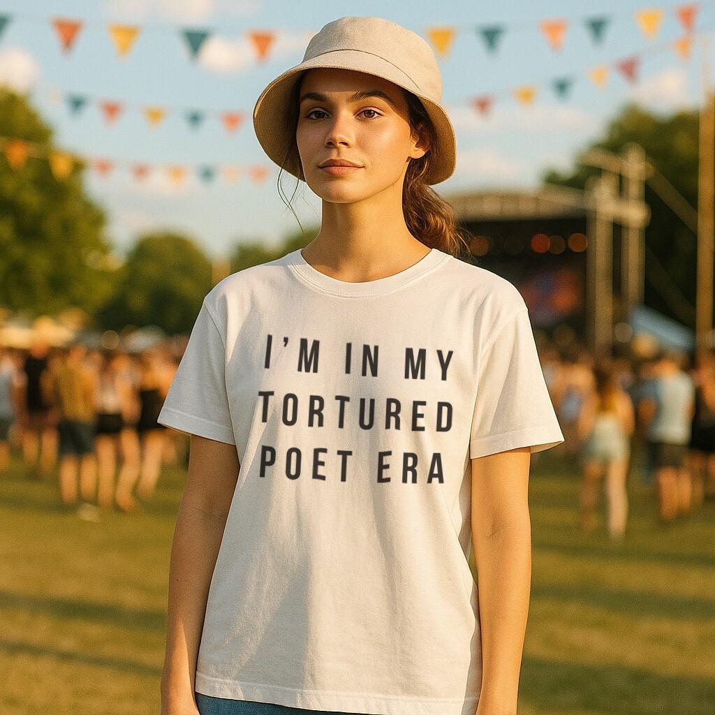 Im In My Tortured Poet Era T-Shirt Mens Womens Tees Top Womens Unisex pop Gig Music Tee
