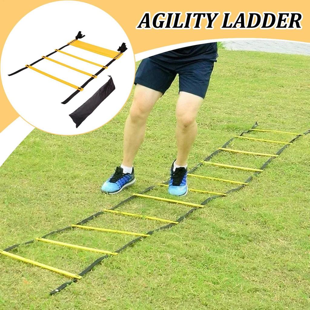 Soccer Ladder Fitness Ladder Agility Trainer Storage Bag Included Instant Set-up Exerciser for Sports Tennis Hockey Badminton