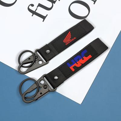Motorcycle Keychain Keyring Pendant Nylon Lanyard Moto For Honda REPSOL HRC CRV CB400 CB650F CBF CBR250RR CRF NC750 Accessories