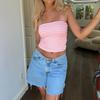 2026 Summer European & American Sexy Bandeau Cropped Striped Tank Top