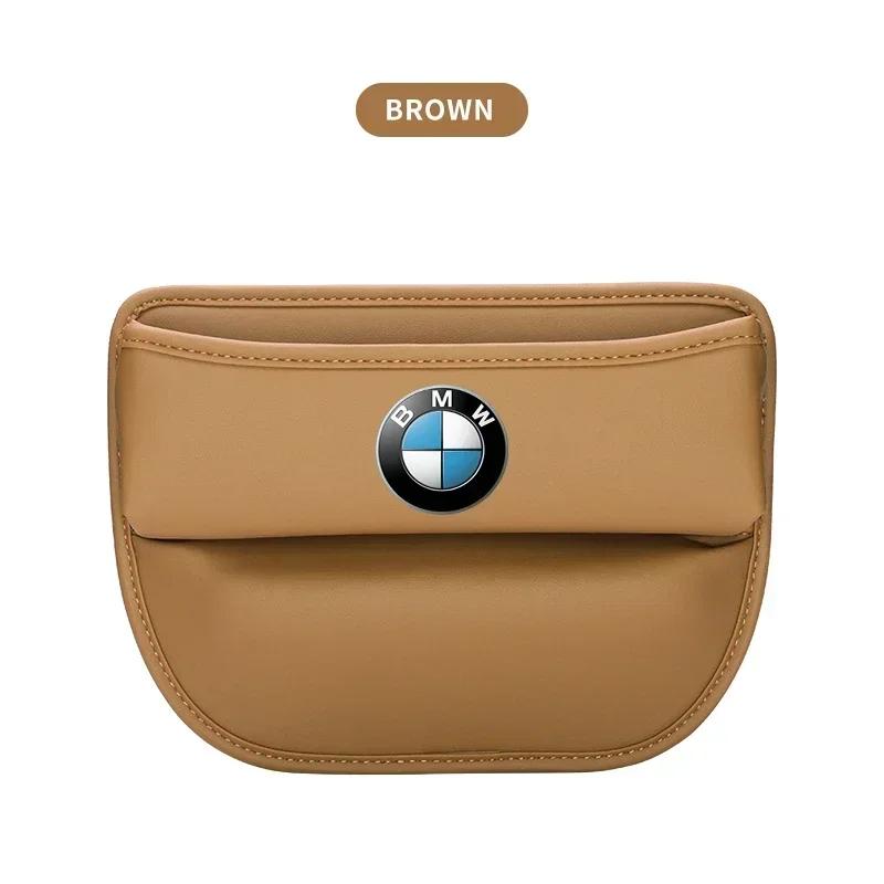 1 ks Kožený Organizér do Auta s Logem na Sedadlo Pro Bmw Řady 3 2 5 E90 F10 E60 X3 F25 E46 F30 X5 E53 E91 M M2 M3 M5 Autopříslušenství