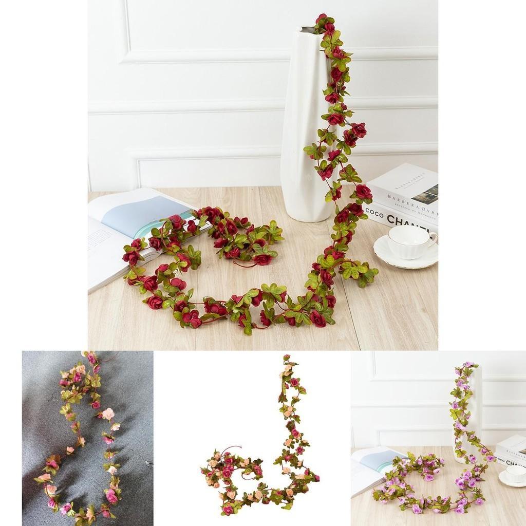 Elegant Autumn Small Peony Ivy Leaf Vine Fake Plant Garland For Home Dcor