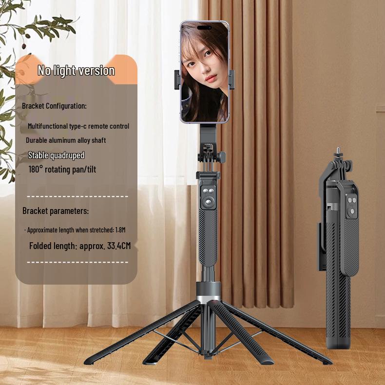 

A14 Bluetooth Selfie Stick with Universal Phone Clip - 1.8m Four-Legged Stand, TikTok Style Upgrade.