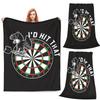 Darts Player Bullseye Dart Board Arrow Aim Blanket Fleece Sofa Throw Blanket Breathable for Couch Bedding Throws Bedspread Quilt