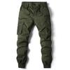Men's European & American Cargo Jogger Pants - Autumn/Winter, Drawstring Elastic Waist, Casual Style