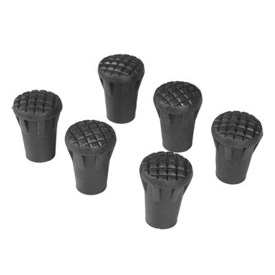 6pcs Set Replacement Outdoor Trekking Hiking Pole Tip End Walking Stick Cap Cover Protector