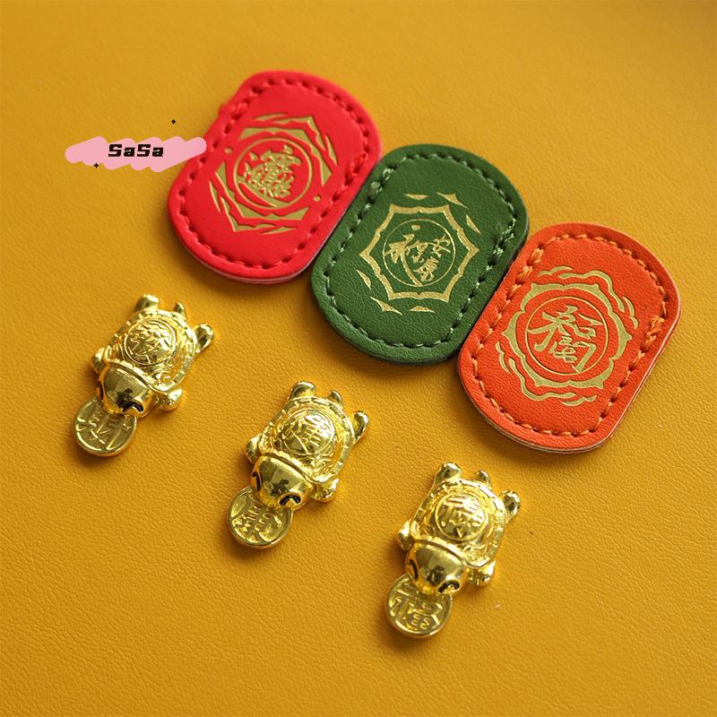 S-1Pc Lucky Wealth Turtle Amulet Fengshui Lucky Turtle Wallet Charm Money-biting Turtle Ornaments Decor Auspicious Turtle Statue