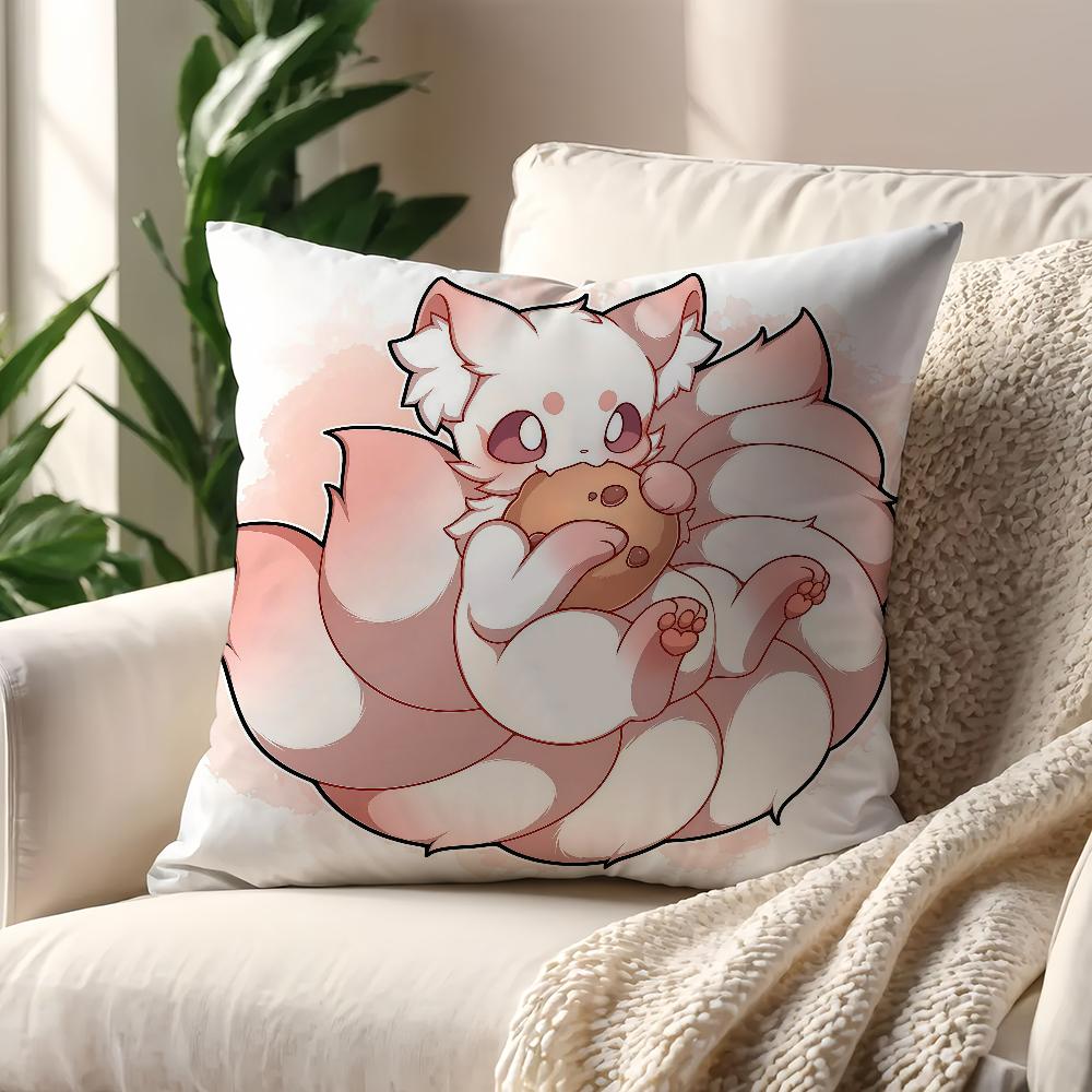 Japanese Kitsune FFoxS cushion cover For Pillow Printing Sofa Decoration Home Car Room Coffee Shop Office Nordic Simplicity