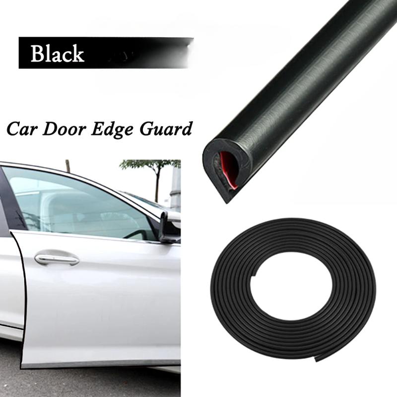 Heavy-Duty Rubber Door Edge Protector - 5M Universal U-Channel Trim with Anti-Collision Design