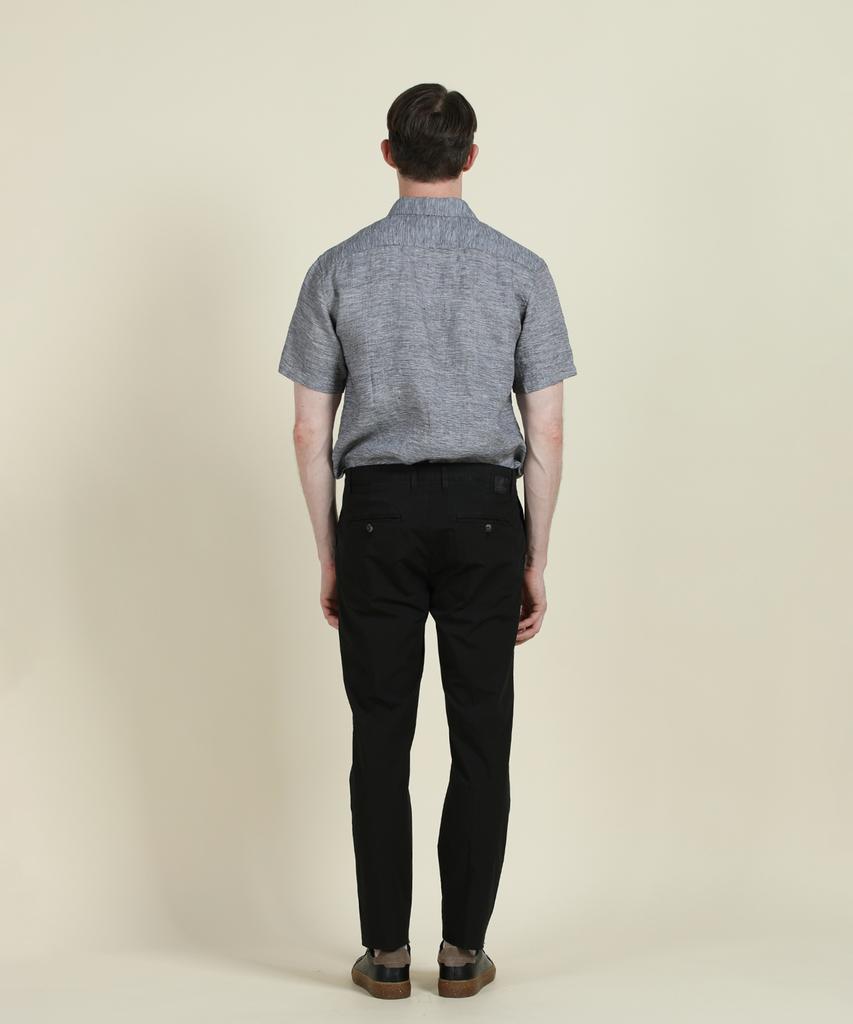 PANICALE Black Slim Fit Cotton Blend Chino Pants