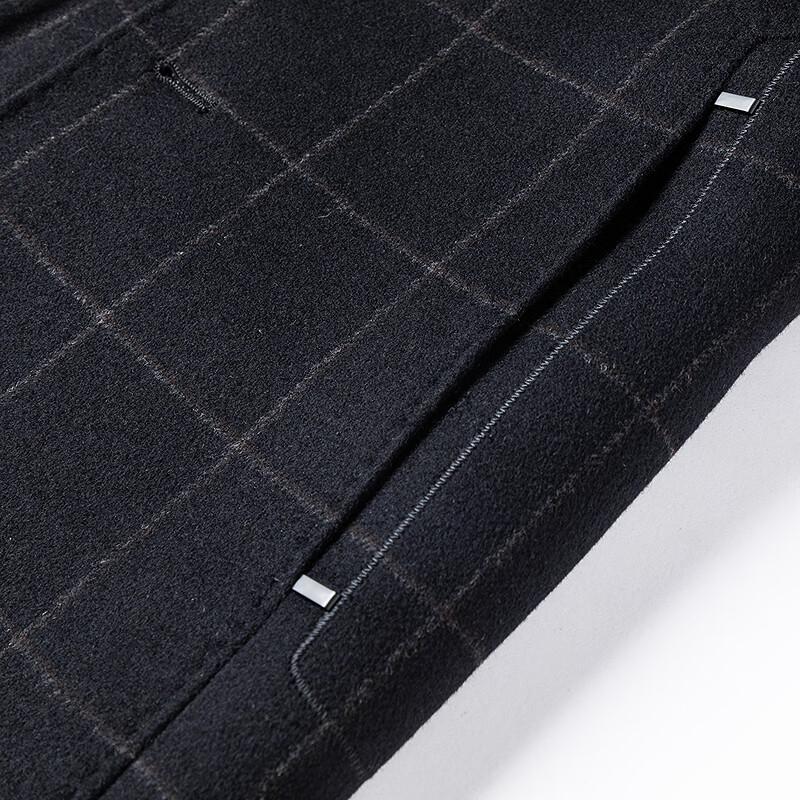 FAPAI Men's Wool Blend Single-Breasted Overcoat