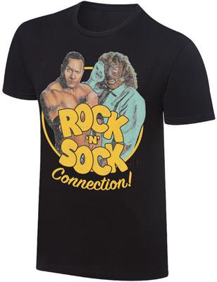 The Rock & Mankind Mick Foley Rock 'N Sock Connection T-Shirt VN1364 Unisex T-Shirt