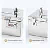 Stainless Steel Bank Password Lock-Box Financial Security Combination Lock/Padlock Cash Box Portable Register Bill Box
