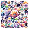 35pcs-50pcs Cartoon Space Stickers Cute Astronaut Planet Decals Astronaut Stickers For Guitar DIY Skateboard Laptop Luggage
