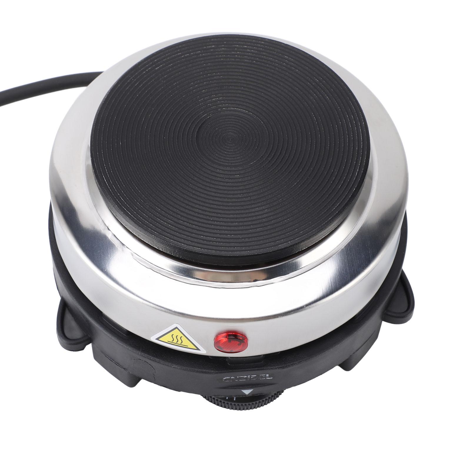 

Small Hot Plate 500W Stainless Steel 6 Speed Temperature Adjustable Electric Tea Pot Burner for Moka EU Plug 220V UK чёрный
