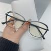 New Fashionable Flat Mirror Retro Metal Frame Optical Mirror Men's And Women's Anti Blue Light Glasses 66603