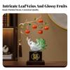 Chinese Cabbage Decoration Feng Shui Statue goldenTrimmed