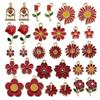 Pink Flower Oil Drop Korean Keychain & Bracelet Pendants