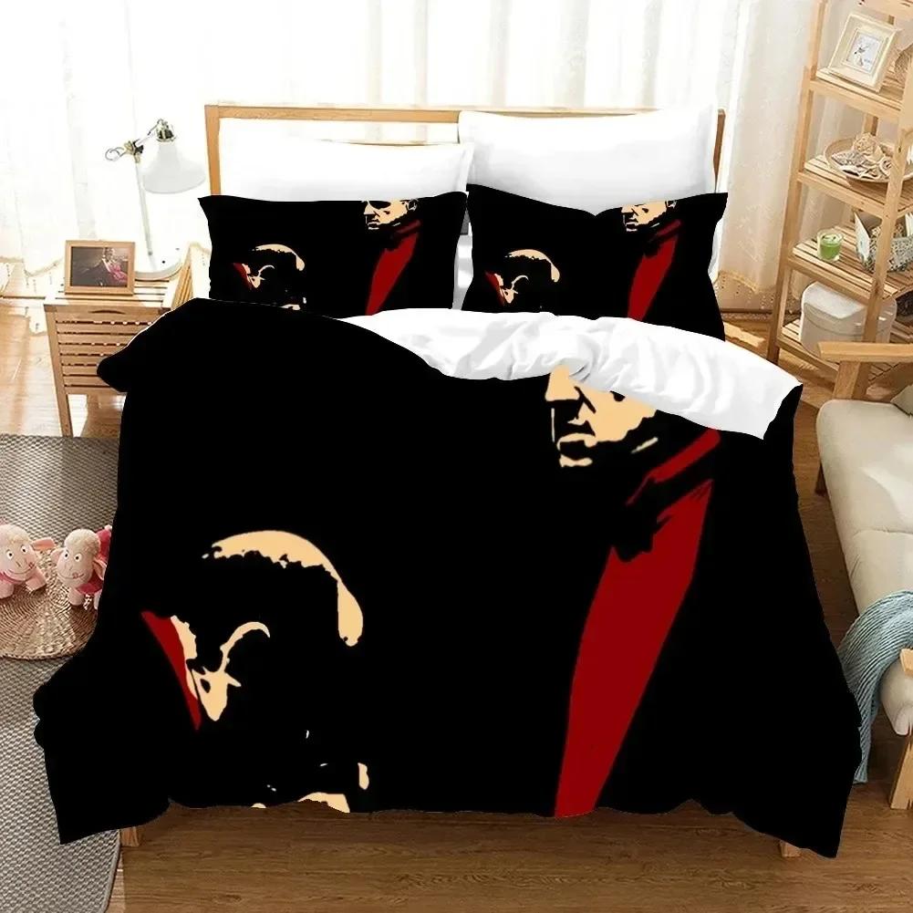 Luxury New 3D Print Godfather Bedding Set Duvet Cover Bed Set Quilt Cover Pillowcase King Queen Size Boys Adult Bedding Set