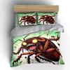 Giant Cartoon Cockroach Roaring Fiercely Print Bedding Set 1 Duvet Cover 2 Pillowcases for Adult and Children Luxury Gift