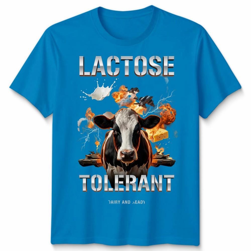 Lactose Tolerant Funny Unisex T Shirt Tee Humor Slogan Graphic Top