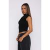 Women European American Style Solid Color Slim Fit Half Turtleneck Sleeveless Sexy Tank Top