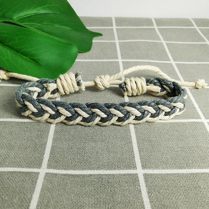 Handmade Korean Retro Adjustable Woven Bracelet for Men and Women