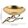 Sculptural Centerpiece Bowl Metal with Stand Reflective for Dining Table, Tabletop, Living Room