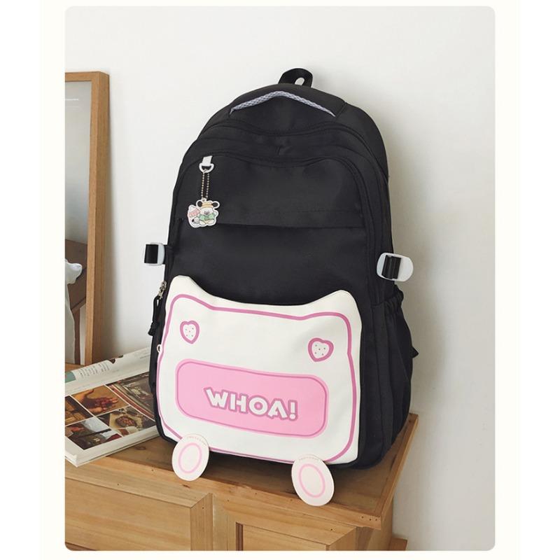 

Школьный рюкзак в новом студенческом стиле, свежий и милый, с контрастной цветной вставкой, легкий рюкзак для весенних прогулок для учеников средней школы