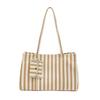 Tote Bag Women's Striped Series Lightweight Commuting Large Capacity Lazy Style Shoulder Bag