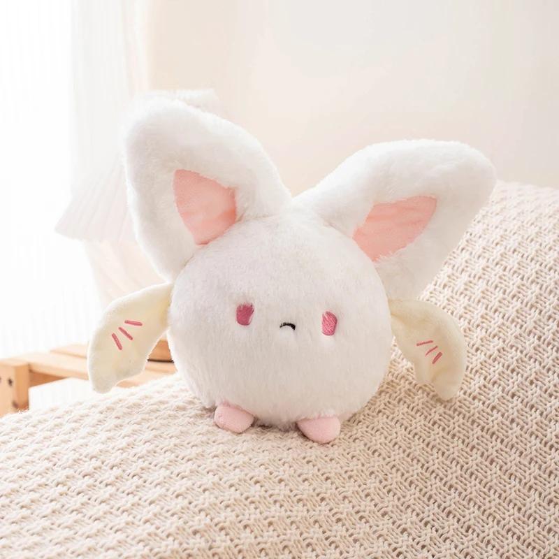 20cm Kawaii Dikke Vleermuizen Pluche Speelgoed Gevuld Dier Wit Zwart Vleermuis Zachte Pop Schattig Halloweengift 20cm