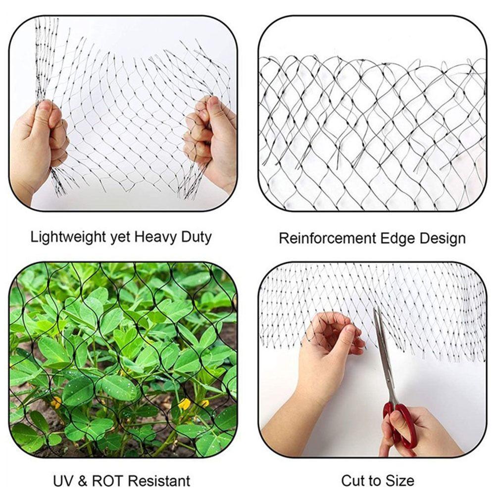 Heavy Duty Braided Cord Netting Reusable Bird Protection Mesh Animal Fence Garden Net Deer Fence