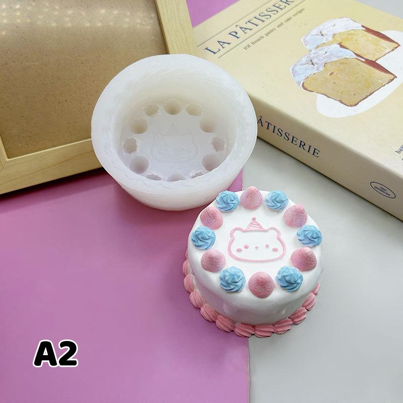 Cute Cartoon Silicone Cake Mold Diy Handmade Scented Plaster Soap Mould Kitchen Handmade Baking Decoration Mold