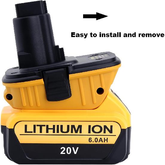 2 шт. Адаптер DCA1820, совместимый с аккумулятором Dewalt 20V MAX для аккумулятора 18V XRP, Адаптер аккумулятора 18V на 20V, совместимый с Dewalt 18 Вольт NiCad