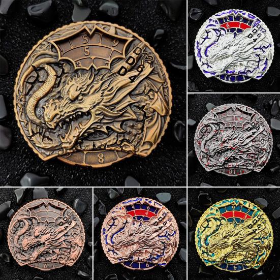 Dragon Roulette Dice Fidget Spinner Heavy Duty Zinc Alloy 7-In-1 Vintage Dragon