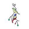 Pendant Mini Stained Bird Glass Window Hangings Acrylic Wall Hanging Colored Birds Decor Room Accessories Scandinavian Decor Mot