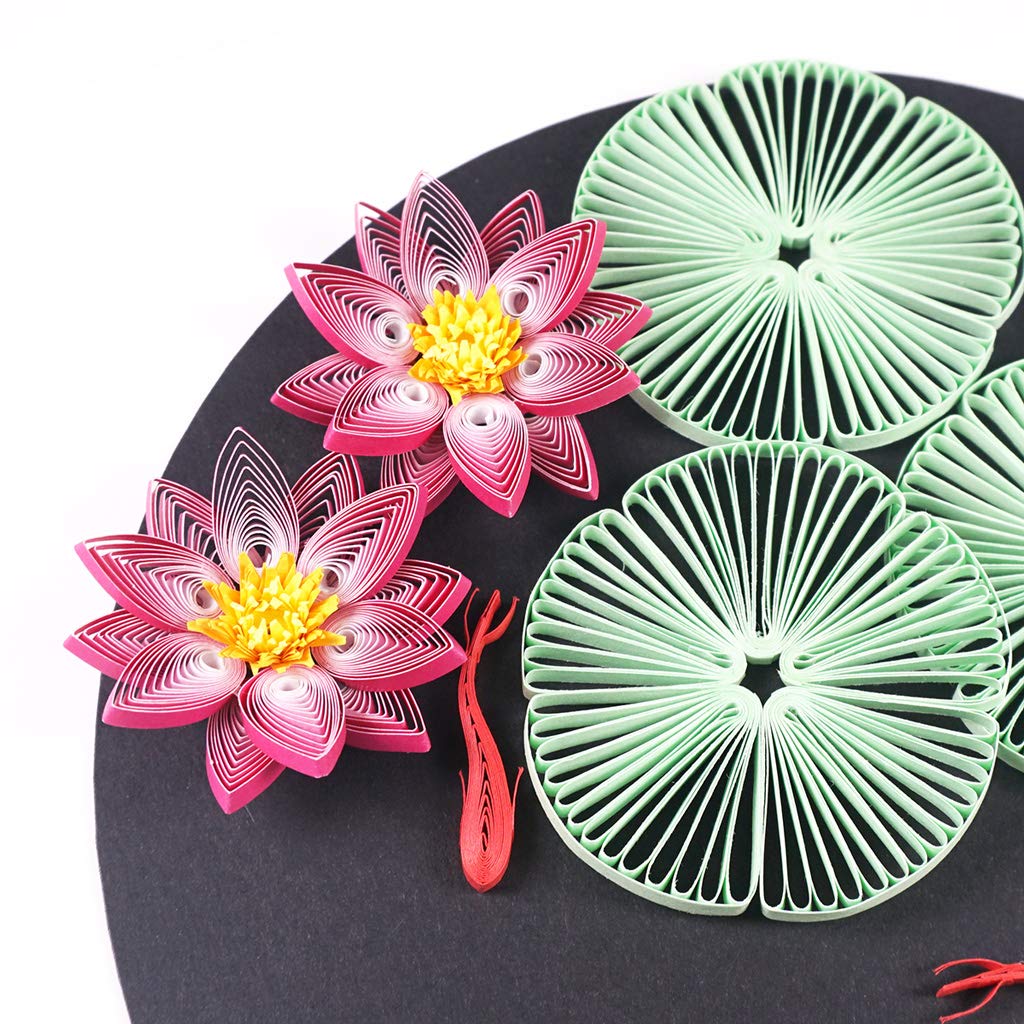 JUYA Quilling 1000 sheets of continuous gradient color paper in 10 390mm long and 10mm Kit varieties, wide.