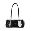 Korean Chic Bow Polka Dot Baguette Bag - Stylish Women's Shoulder & Handheld Bag