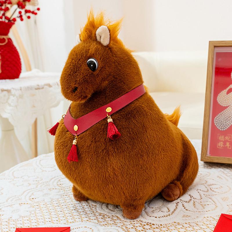Fat Horse Doll Horse Plush Toy Pony Doll Children's Companion Doll Year of The Horse Doll