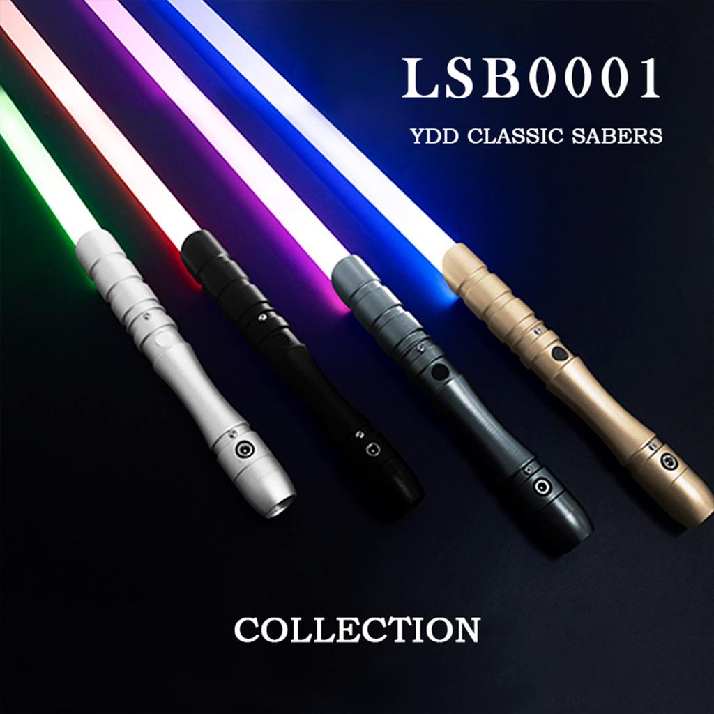 YDDSABER Jedi Sith Lightsaber with Aluminum Handle, 16 Color Changes, LED Lightsaber for Intense Battles, for Adults (Black Handle RGB Blade)
