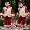 In Stock: Children's New Year Outfit - Autumn/Winter 2026 Stylish Chinese Style First Birthday Set