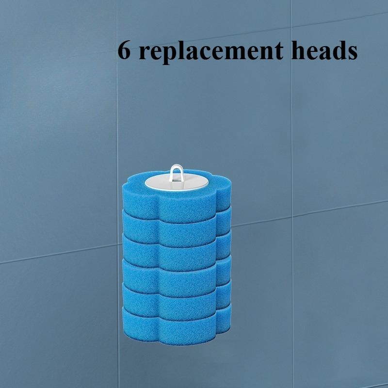 Toilet Brush Set with Replaceable Disposable Heads, Bathroom Cleaning Tool Kit Featuring Wall-mounted Toilet Brushes