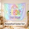 Custom Name Text Tapestry,Care Bears Boho Wall Hanging, Decorative Backdrop Tapestry For Room