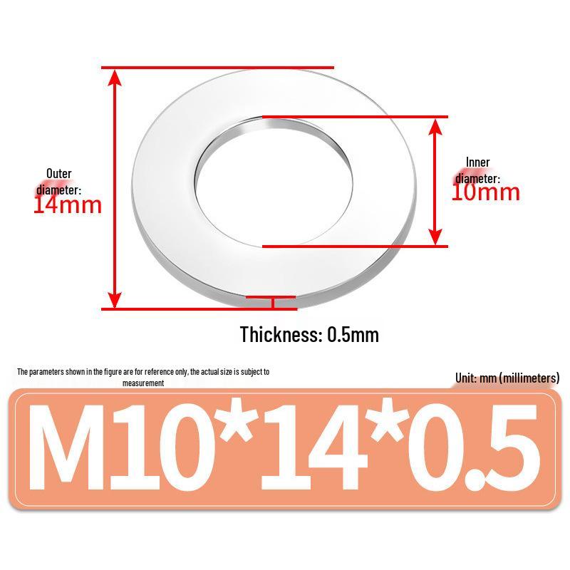 Jin Juntai Thick & Thin Stainless Steel Flat Washer, Round M10-M36